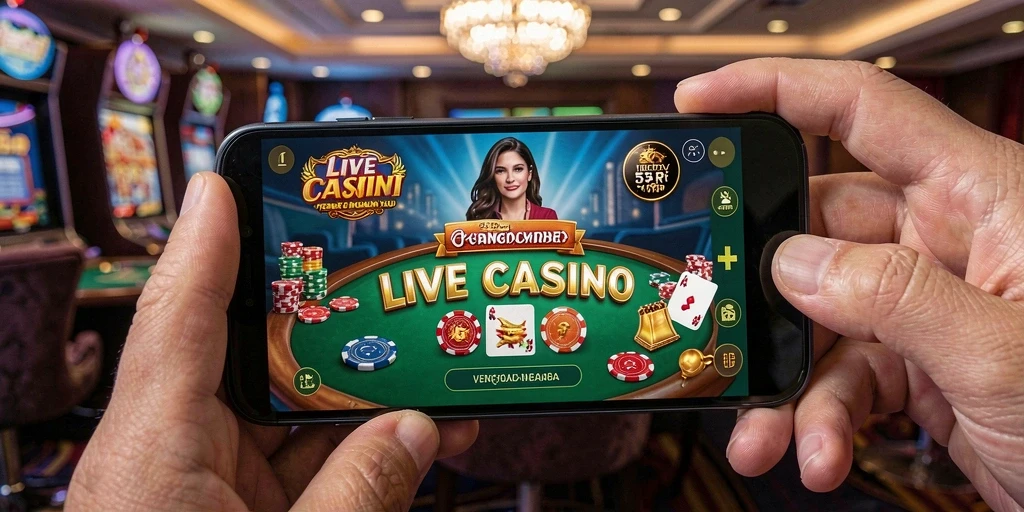 Tampilan langsung gameplay Live Casino di 55RP yang mengasyikkan.