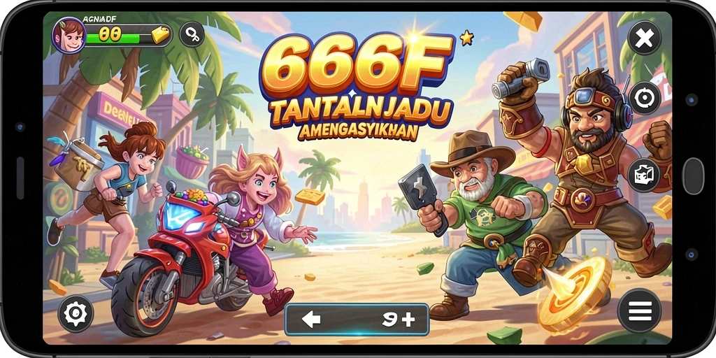 Screenshot gameplay 666F yang menunjukkan aksi seru dalam Arcade.