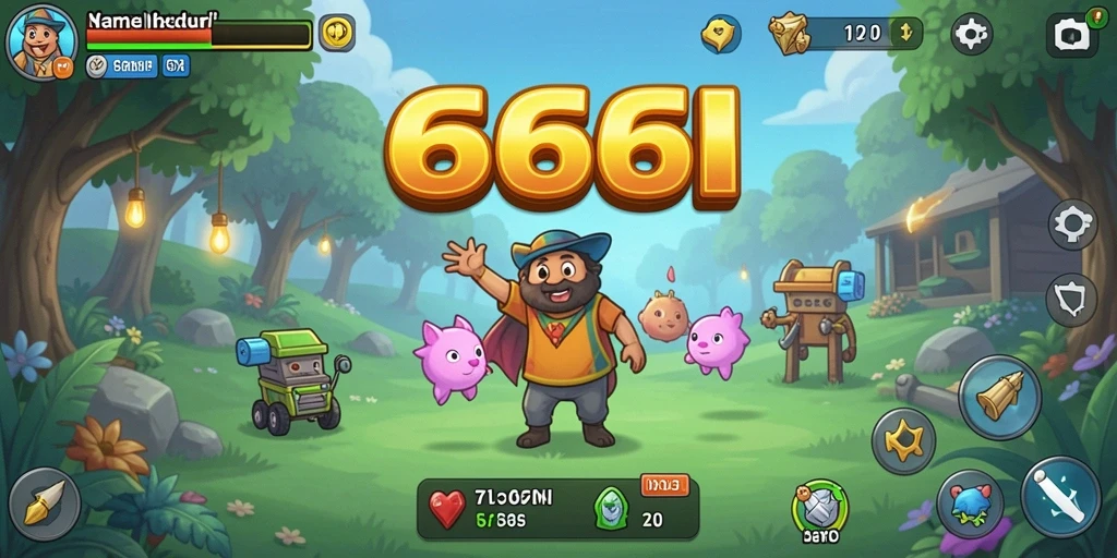 Tangkapan layar utama 666I yang menunjukkan gameplay santai dan menarik.