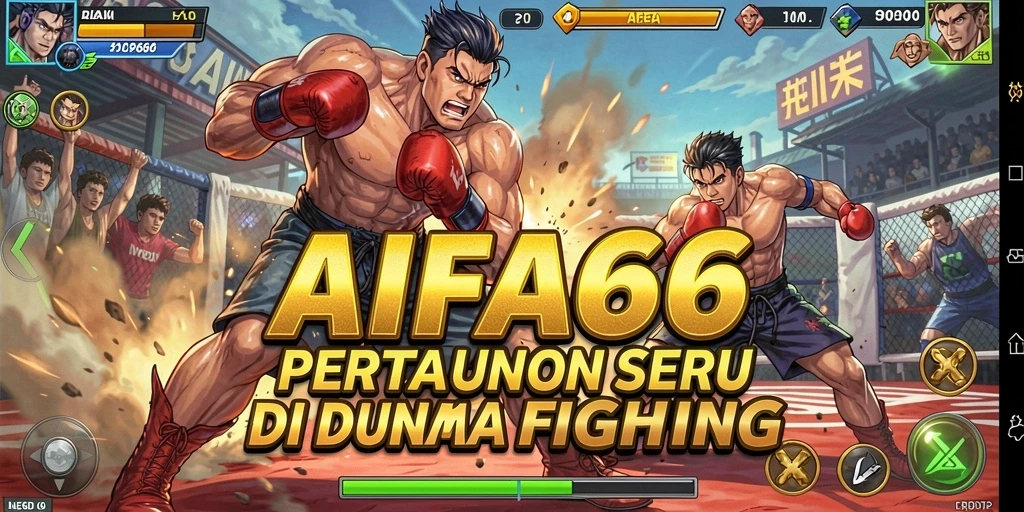 Tampilan pertarungan seru di AIFA66 dengan karakter yang mengesankan.