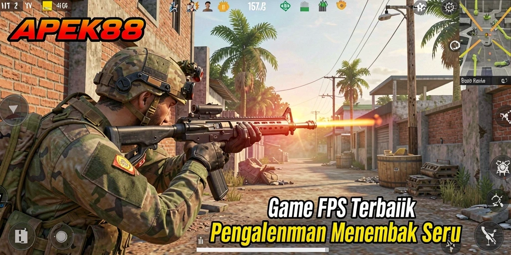 Gameplay APEK88 dengan aksi menembak yang mendebarkan.
