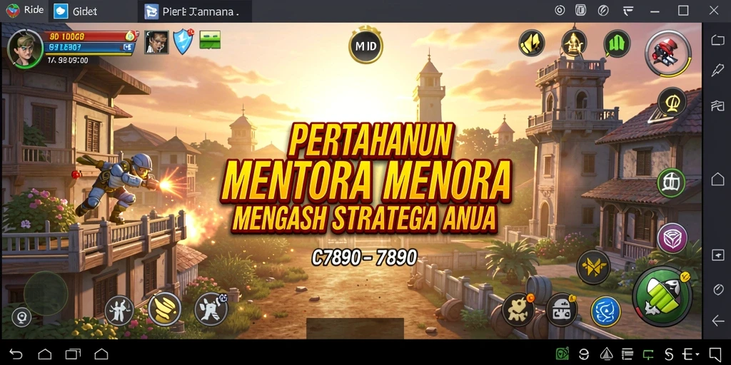 Screenshot gameplay C7890 menampilkan pertempuran seru di Tower Defense.