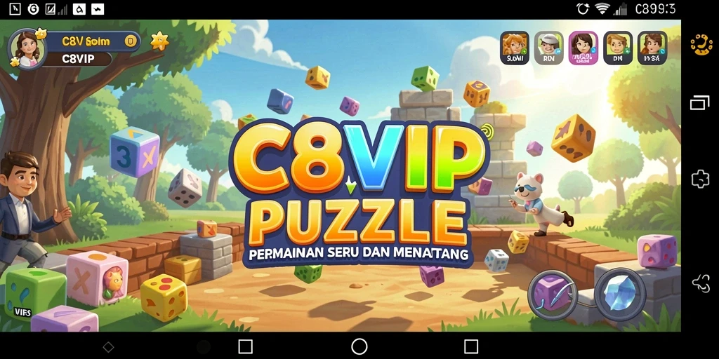 Screenshot gameplay C8VIP menampilkan tantangan puzzle yang seru.