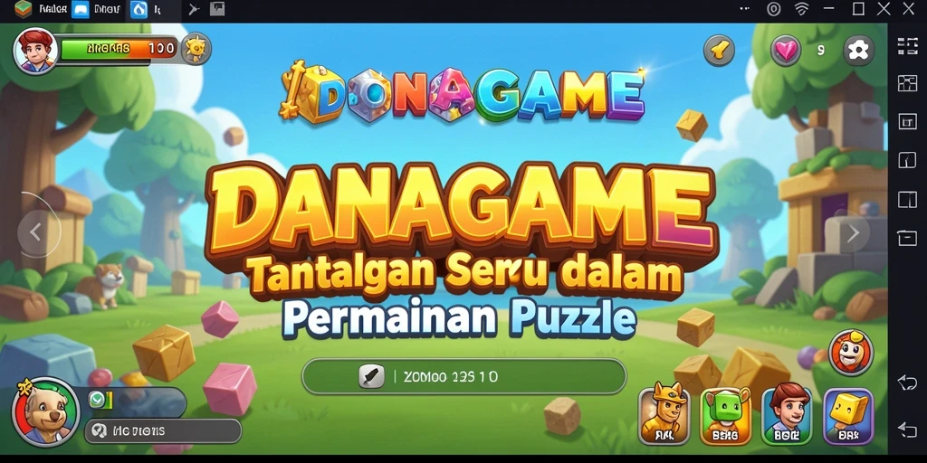 Screenshot gameplay DANAGAME yang menunjukkan variasi level menarik.