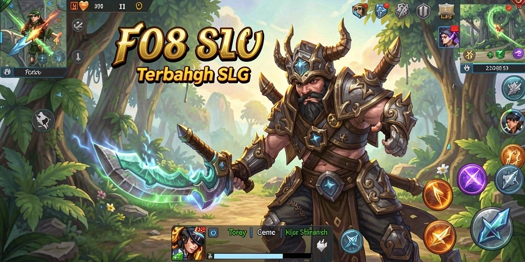 Screenshot F08 menampilkan pertempuran epik dalam permainan SLG.
