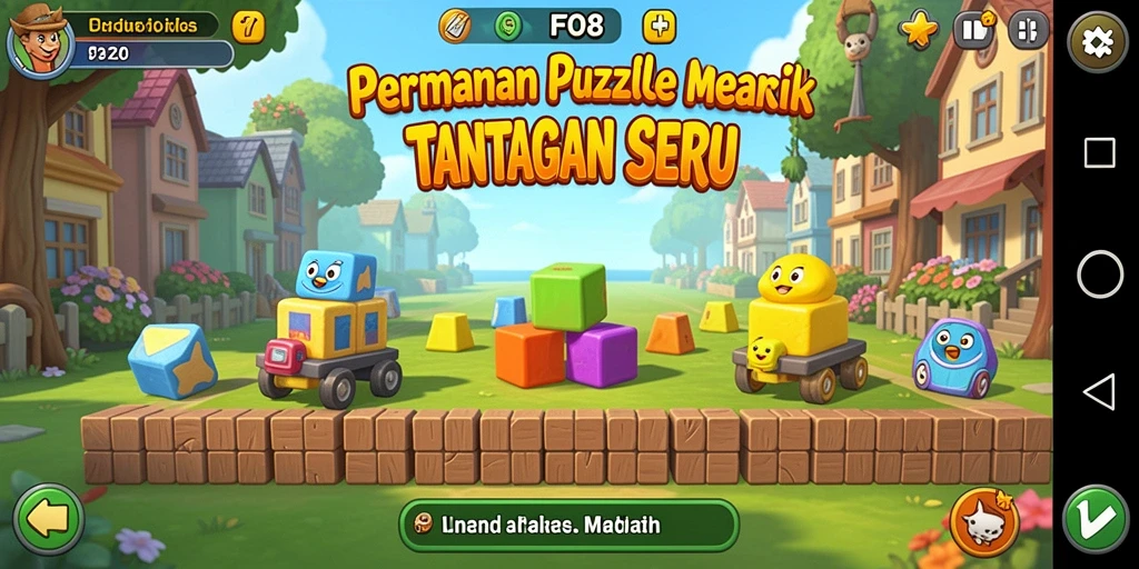 Screenshot gameplay FO8 yang menampilkan tantangan puzzle seru.