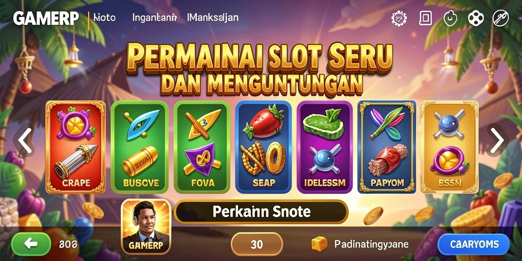Screenshot GAMERP menampilkan gameplay Slot yang seru dan menarik.