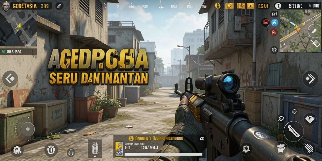 Gameplay intens GOBETASIA dengan aksi tembak-menembak yang seru.