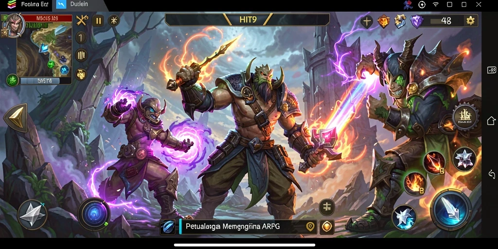 Tampilan menarik dari gameplay ARPG yang menegangkan.