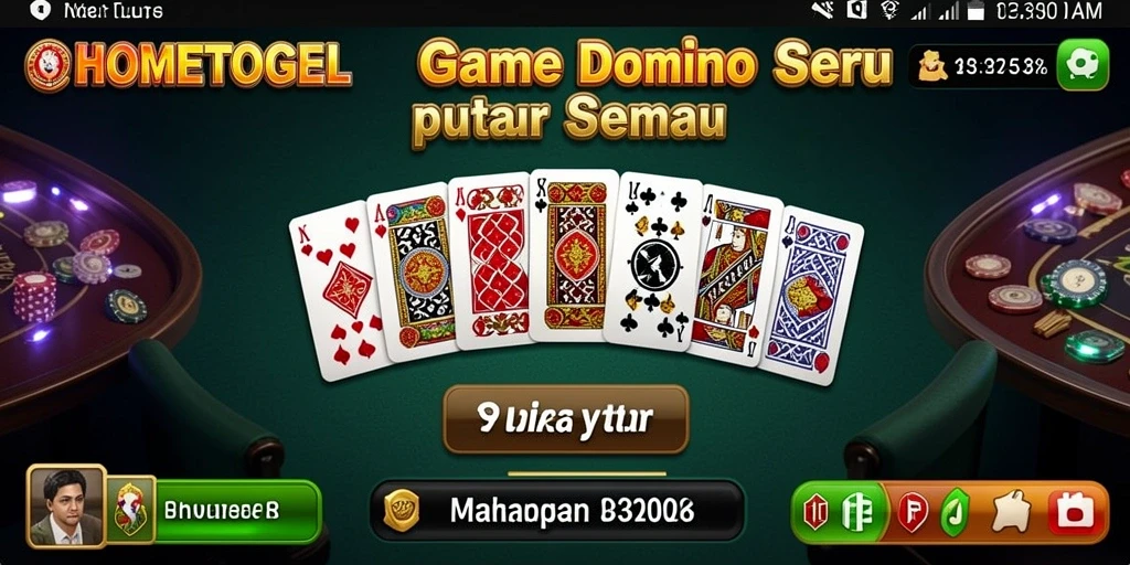 Tampilan gameplay menarik dari HOMETOGEL dengan detail Domino.