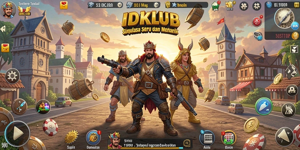 Tampilan gameplay <strong>IDKLUB</strong> menampilkan kemajuan bisnis yang menakjubkan.