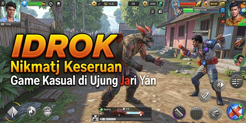 Tampilan gameplay menarik dan penuh warna dari IDROK.