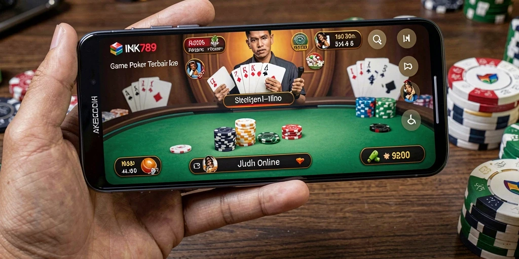 Tampilan gameplay Poker yang seru dan interaktif di INK789.