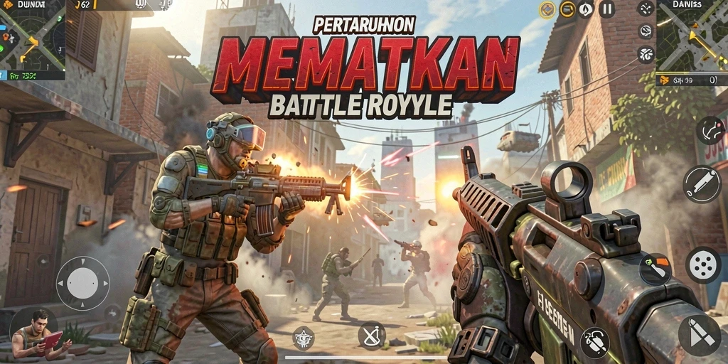 Tampilan gameplay JJ62 dengan pertarungan seru di Battle Royale.