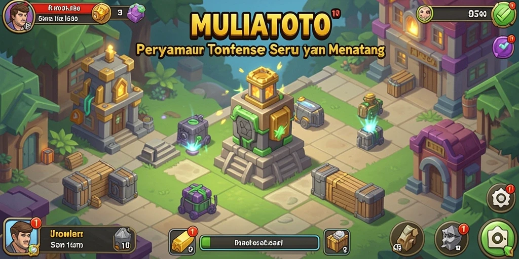 Screenshot gameplay <strong>MULIATOTO</strong> yang menampilkan pertempuran Tower Defense seru.