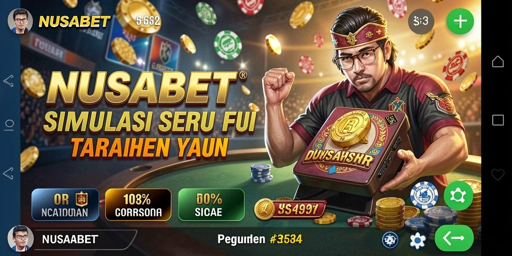 Screenshot gameplay NUSABET menampilkan aksi taruhan yang mendebarkan.