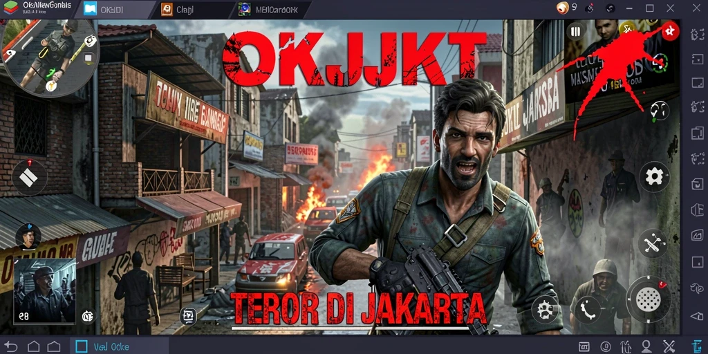 Gameplay seram di OKJKT dengan suasana mencekam.