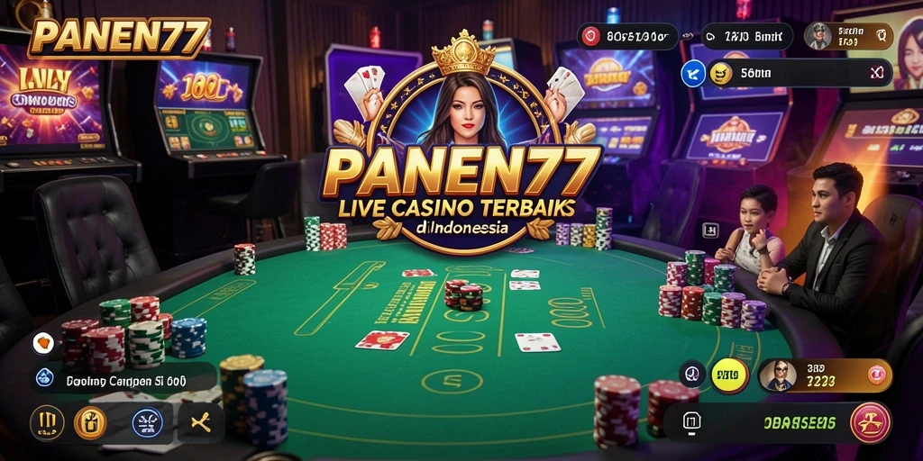 Tampilan menarik gameplay Live Casino di PANEN77.