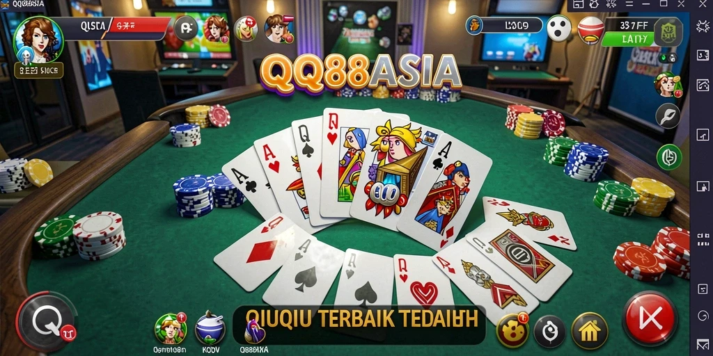 Tampilan menarik dari gameplay QiuQiu di QQ88ASIA.