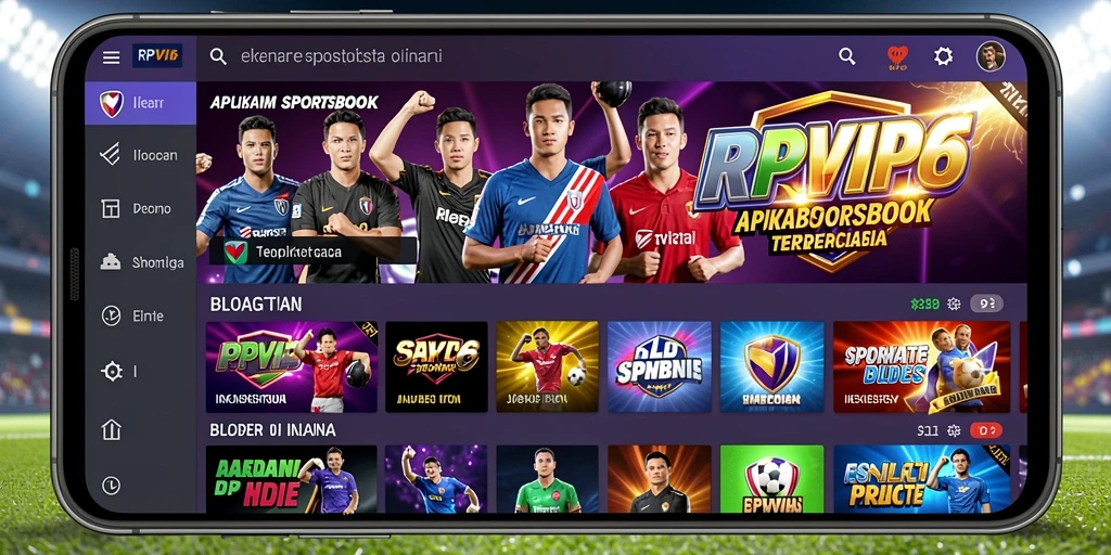 Tangkapan layar dari gameplay RPVIP6 dengan berbagai pilihan taruhan olahraga.