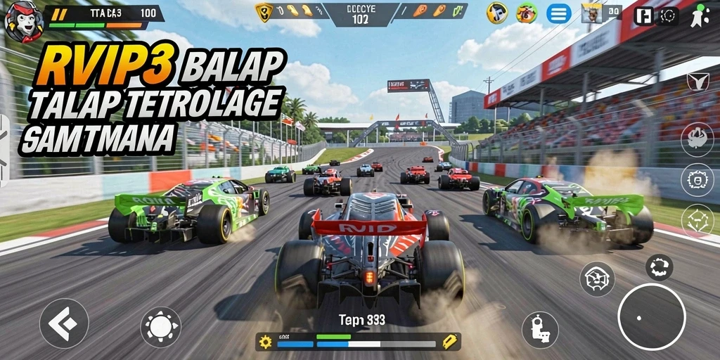 Tampilan menakjubkan dari gameplay balap di RVIP3.