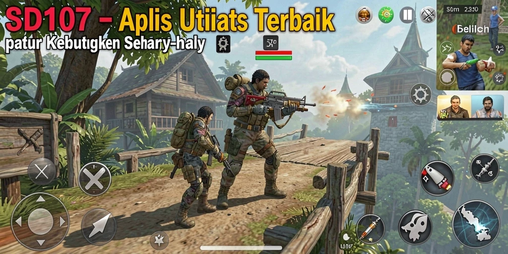 Tampilan antarmuka pengguna SD107 yang menarik dan fungsional.