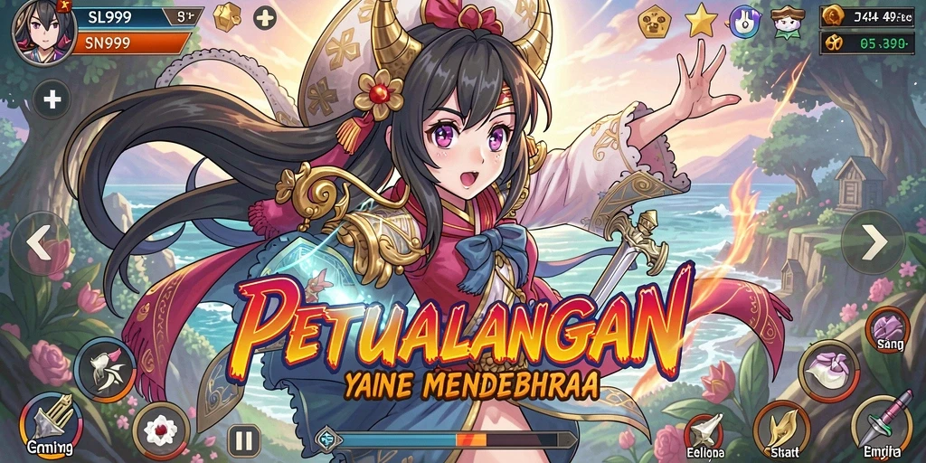 Tangkapan layar SL999 menampilkan aksi seru dalam dunia Anime.