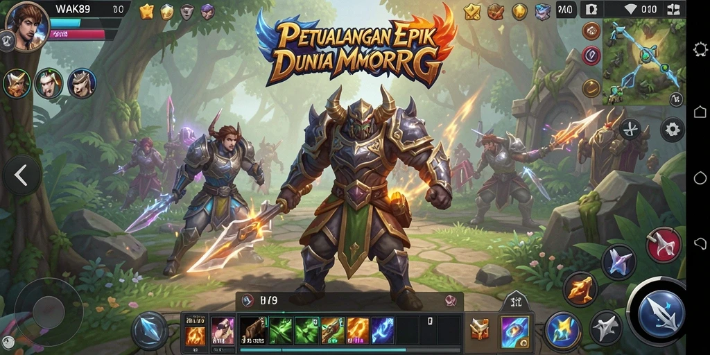 Tampilan gameplay epik di WAK89 dengan aksi pertarungan mendebarkan.